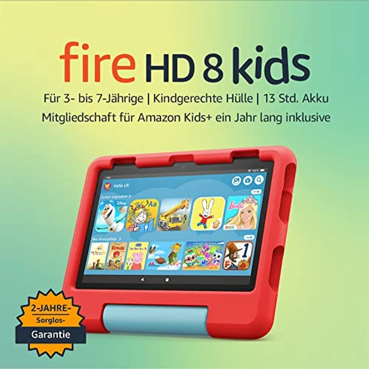 Amazon Fire HD 8 Kids (2022) inkl. Hülle (8", 32 GB, Red), Tablet, Rot – Bild 7