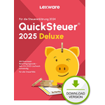 LEXWARE QuickSteuer Deluxe 2025, Steuersoftware für das Steuerjahr 2024, Vollversion (Download-Link) für PC mit ELSTER-Schnittstelle und umfangreichen Steuer-Spar-Tipps
