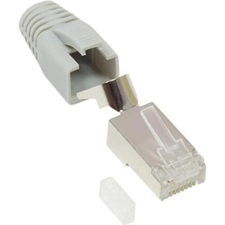 Good Connections Netzwerkstecker Cat.6A RJ45 geschirmt für Cat.7 Kabel 50x grau – Bild 2