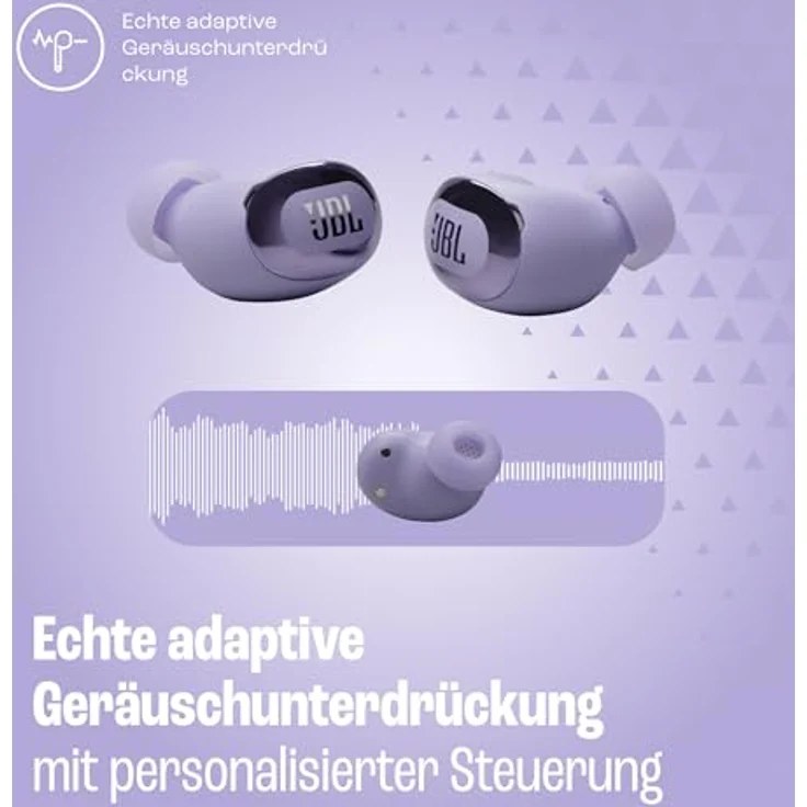 JBL Live Buds 3, Kabellose Ohrhörer mit Bluetooth, 40h Akkulaufzeit, True Adaptive Noise Cancelling and High Resolution Signature Sound, IP55 Wasserdicht, Violett – Bild 5