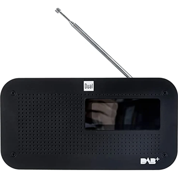 Dual DAB 71 Portables Digitalradio (UKW-DAB+ Tuner, Senderspeicherfunktion, LC-Display, Netz- oder Batteriebetrieb) Schwarz – Bild 4