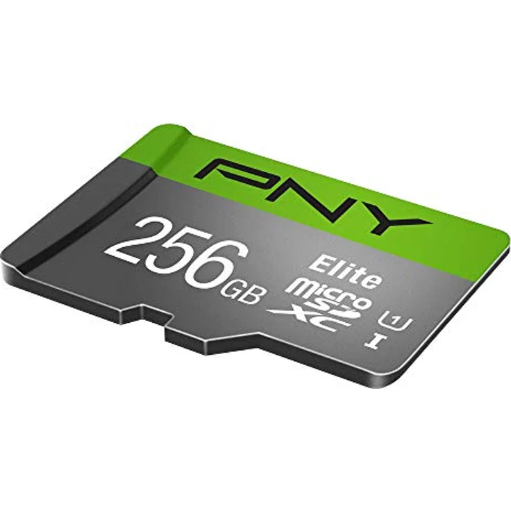 PNY Elite 256GB microSDXC-Speicherkarte + SD-Adapter, 100MB-s Lesegeschwindigkeit, Klasse 10 UHS-I, U1, A1 App Performance, V10 für Full-HD-Video – Bild 3