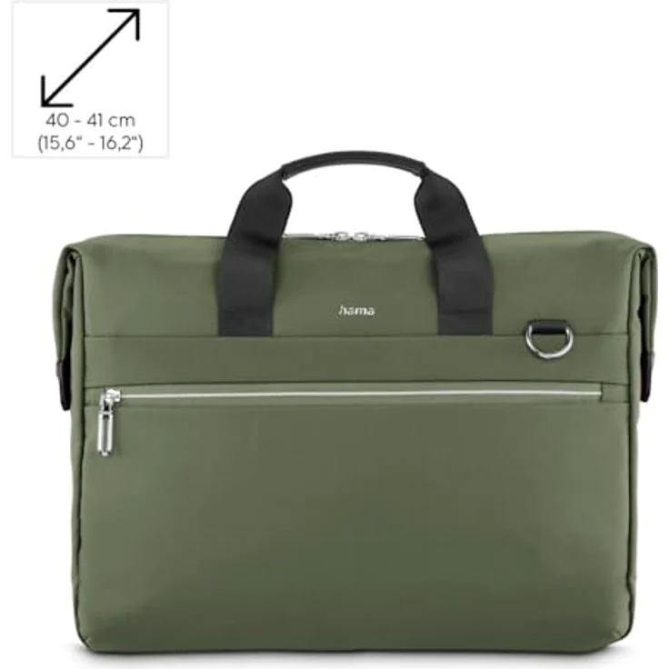 Hama Laptoptasche „Ultimate“ grün, für Laptops 40-41 cm, 15,6-16,2“, gepolstert, wasserabweisend, mit Tabletfach 11“, viele Fächer, Schultergurt, Trolleyschlaufe – Bild 5
