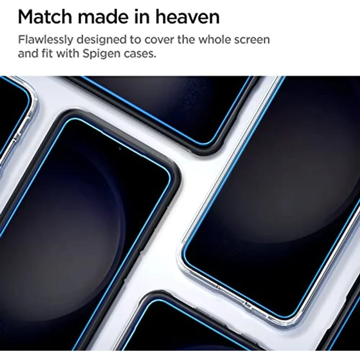 Spigen Glas.tR EZ Fit Schutzfolie für Samsung Galaxy S23 Plus, 2 Stück, Kratzfest, Kristallklar, 9H Härte, Oleophobe Beschichtung – Bild 4