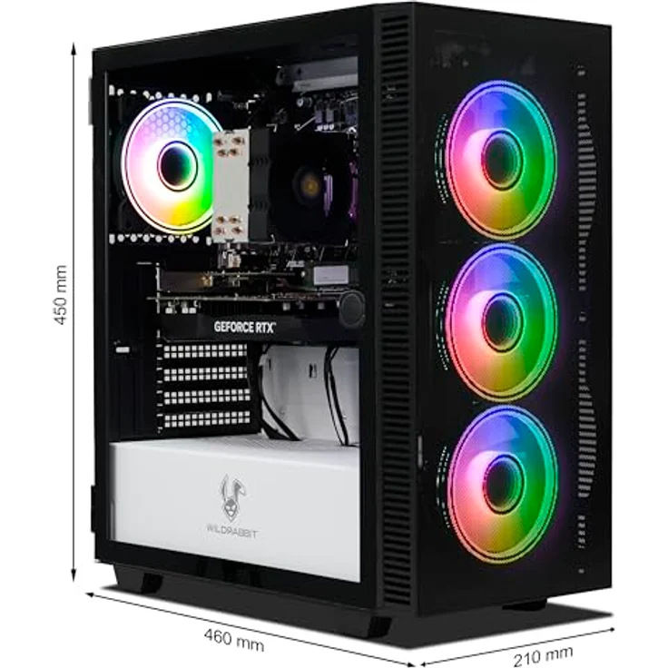 Ankermann Noctis Gaming PC, AMD Ryzen 7 8700F, Nvidia GeForce RTX 3050 6GB, 16GB DDR5 RAM, 1TB NVMe SSD, Windows 11 Pro, WLAN & Bluetooth, MS Office 2024 – Bild 5