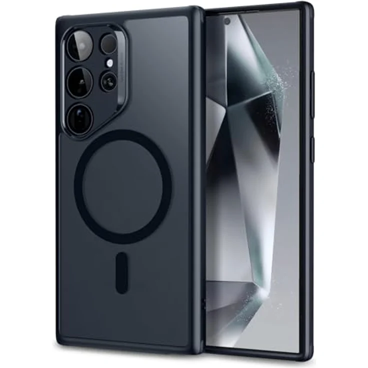 ESR Samsung S24 Ultra Hülle, magnetische Hülle mit MIL-STD-810H Militärschutz, vergilbungsbeständig, kompatibel mit MagSafe, Classic Serie, Mattschwarz – Bild 1