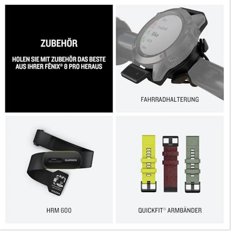 Garmin Fenix 8 Pro (47 mm, 4G), Multisport-Smartwatch mit inReach-Technologie und SOS-Notruf-Funktion – Bild 7