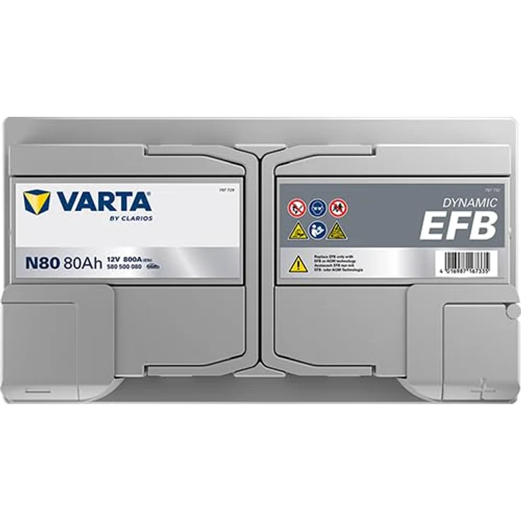 VARTA N80 Blue Dynamic EFB 12V Autobatterie, 80Ah 800A für Start-Stop Systeme, wartungsfrei – Bild 4