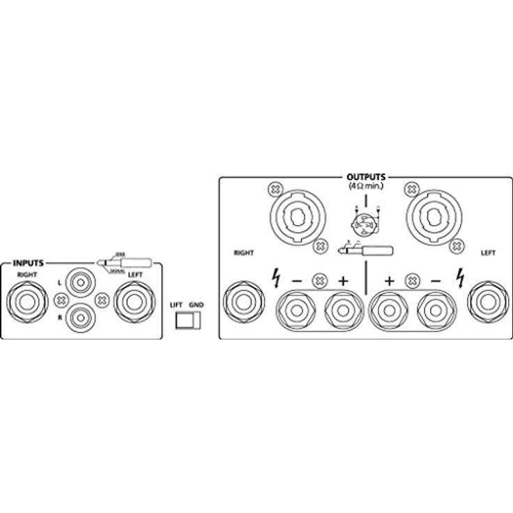 IMG STAGELINE STA-700 Stereo 2-Kanal PA-Verstärker in Schwarz, Audio-Verstärker mit einer Leistung von 400-Watt und Klinken-Anschlüsse – Bild 2