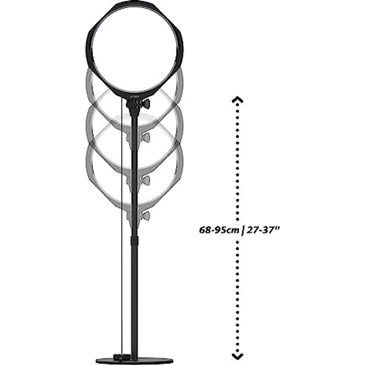 JOBY Beamo Studio-Hauptlicht, Studioleuchte für Video, 10 Helligkeitsstufen, 3 Farbtemperaturen, Kabelfernbedienung, Zubehörschuh, USB-Studioleuchte – Bild 2