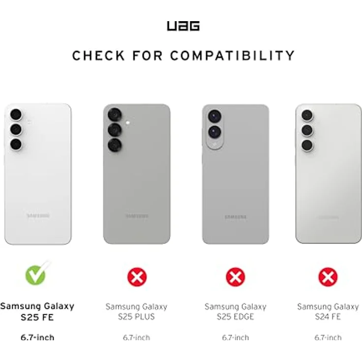 UAG Urban Armor Gear Pathfinder Case mit Magnet-Modul für Samsung Galaxy S25 FE, robuste Smartphone Hülle in Grau mit präzisen Aussparungen und modernem Design – Bild 2