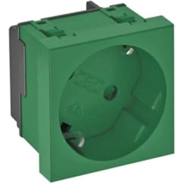 OBO Bettermann STD-D3S MZGN1 Steckdose 1-fach, Schutzkontakt, Nennstrom 16 A, Nennspannung 250 V, 33° Ausrichtung – Bild 1