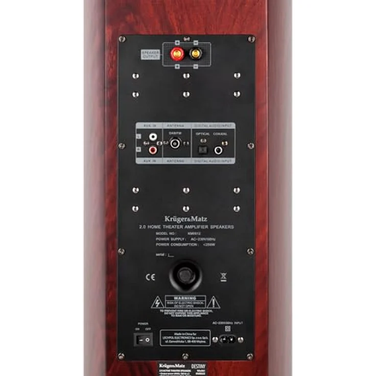 Kruger&Matz Destiny BT 200W, Aktiv-Lautsprecherset in Holzfurnier mit 6,5-Zoll-Mitteltöner und zwei 8-Zoll-Tieftönern – Bild 4
