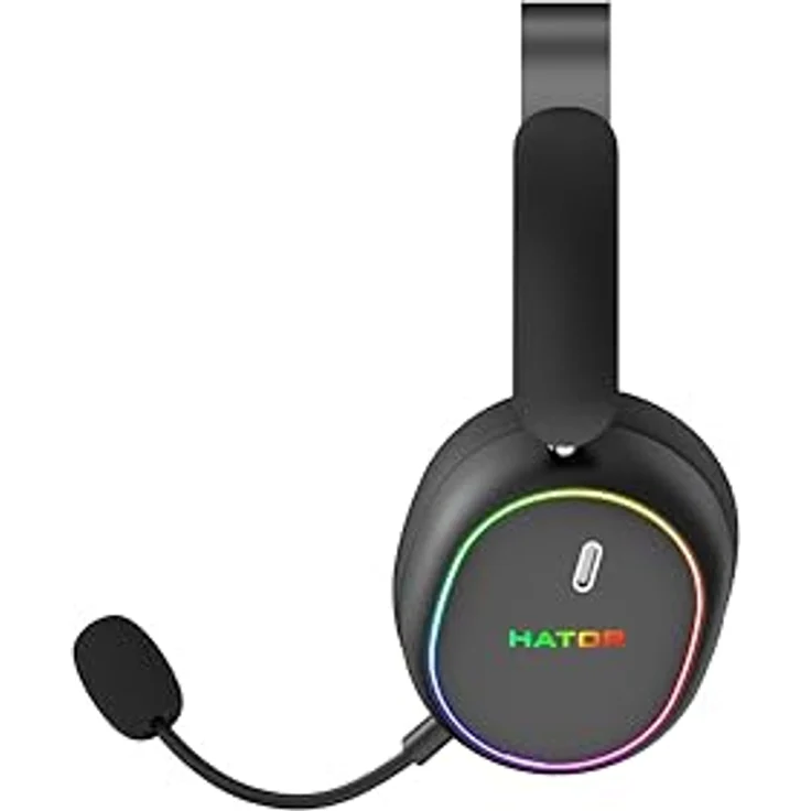HATOR Phoenix 2 Wireless Gaming-Headset mit 40mm Hi-Res Treibern, Hybrid ANC, Spatial Audio, bis zu 45h Akku, inkl. Hardcase – Schwarz – Bild 3