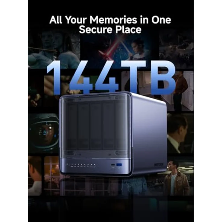 MINISFORUM N5 Pro 5-Bay Desktop NAS, AMD Ryzen AI 9 HX PRO 370, 144 TB Speicher, 10GbE & 5GbE Ports, 8K HDMI, Diskless – Bild 5