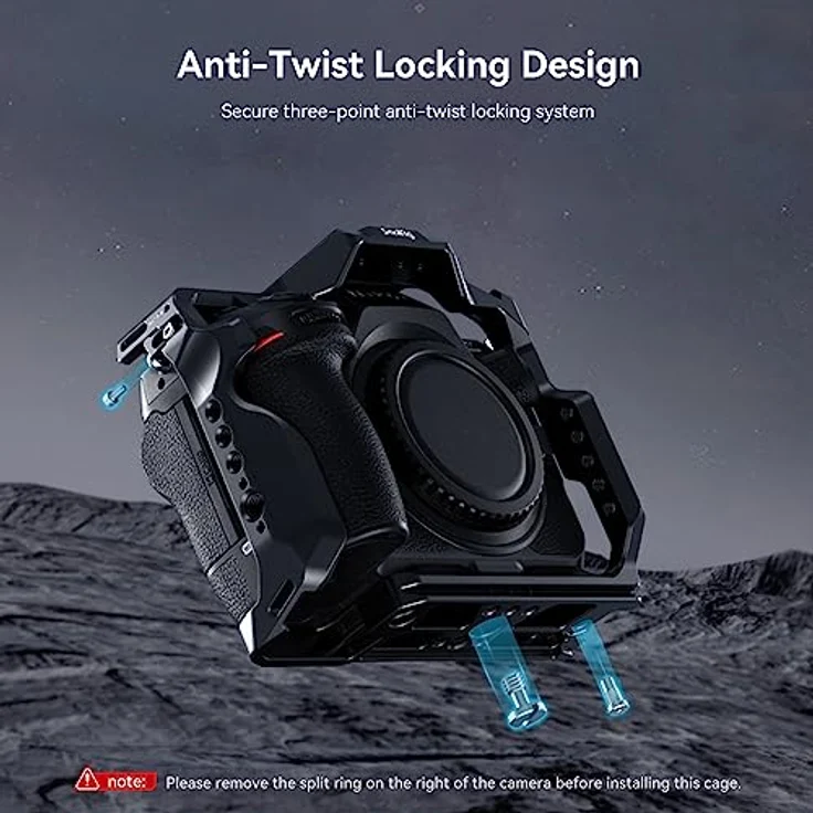 SMALLRIG Z8 Camera Cage für Nikon Z 8, Verdrehsicheres Design, Video-Vlog-Vollkäfig aus Aluminiumlegierung, mit Schnellwechselplatte für Arca-Swiss, für Landschaftsfotografie, Hochzeitsvideo – 3940 – Bild 2