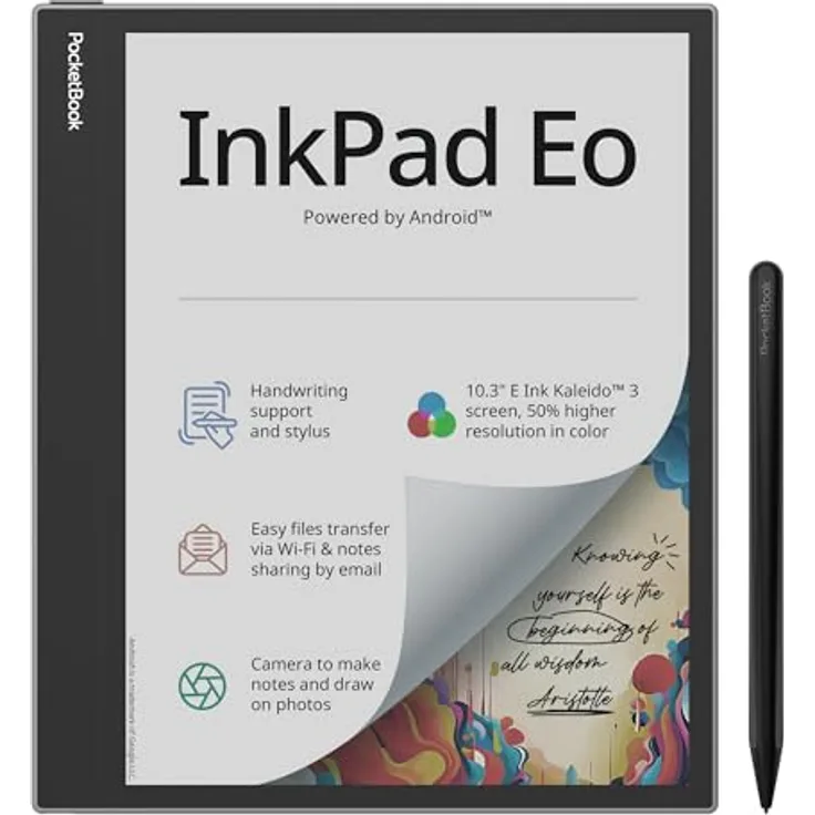 PocketBook Ebook InkPad Eo 10 3 E-Ink Kaleido 3 64GB WI-FI Mist Gray, E-Book-Reader mit Kaleido 3 Technologie