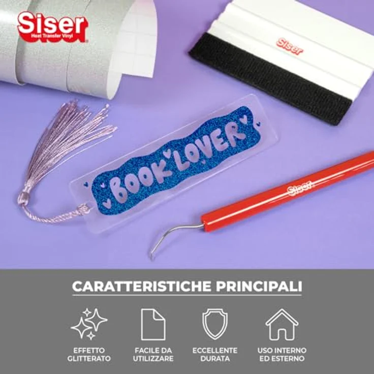 Siser EasyPSV® Glitter, selbstklebende Glitzerfolie in Marineblau für kreative Bastelprojekte – Bild 4