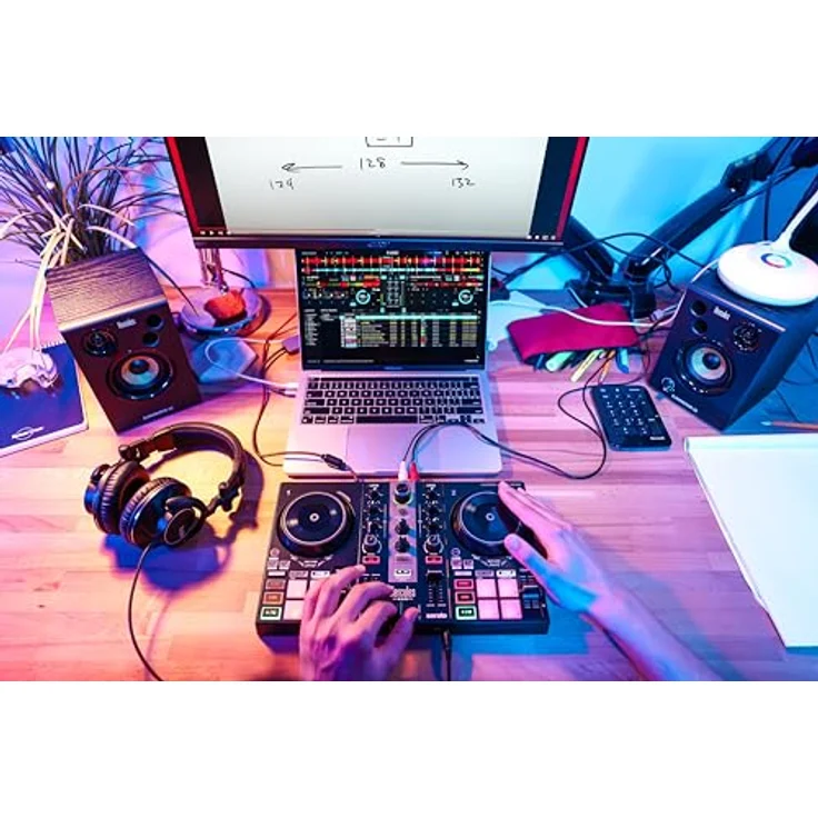 HERCULES DJ Controller Learning Kit MK2, All-in-One-Kit mit DJControl Inpulse 200 MK2, DJMonitor 32 und HDP DJ45, inkl. Serato DJ Lite und DJUCED – Bild 5