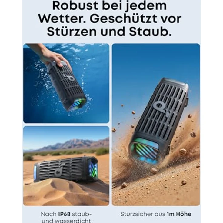 Anker soundcore Boom 3i, Bluetooth Lautsprecher mit kräftigem Sound, schwarz – Bild 2