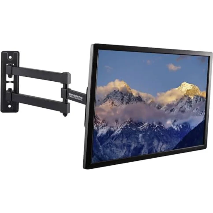 SpeaKa Professional Monitor-Wandhalterung SP-MM-1100, neigbar und schwenkbar für Displays 25,4 cm (10) - 81,3 cm (32), Schwarz – Bild 4