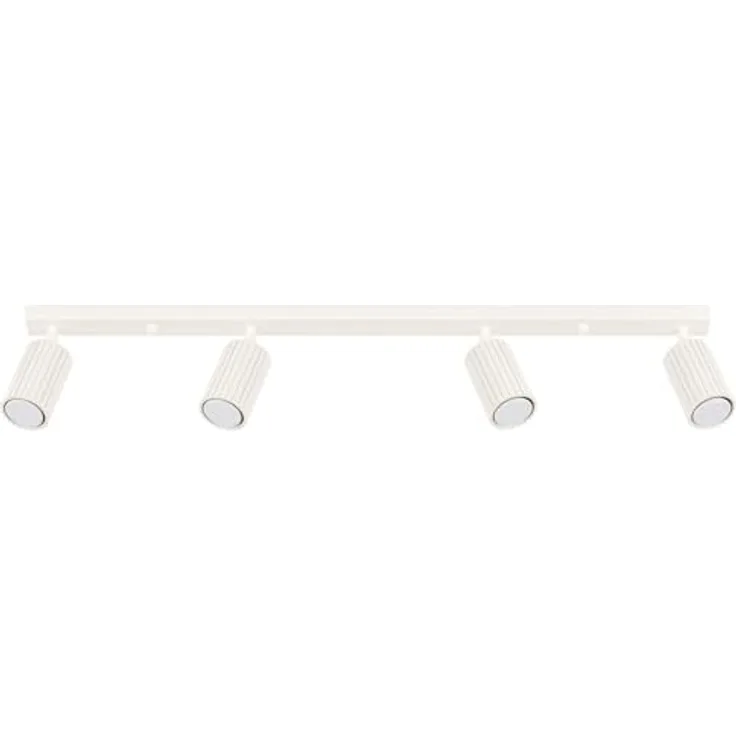 SOLLUX lighting Deckenlampe Aluminium 4 Flammig 81 x 6,5 x 16,5 cm Karbon Beige, energieeffiziente Beleuchtung für stilvolles Zuhause