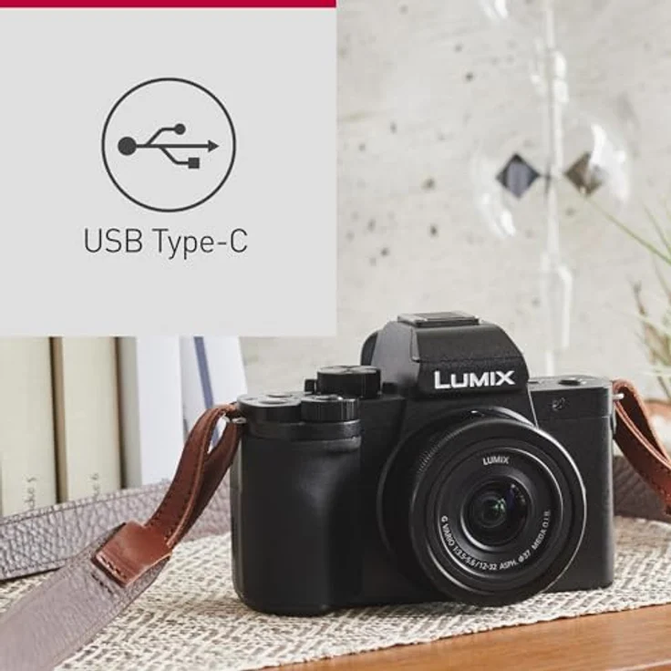 Panasonic Lumix DC-G100DVEGK Vlogging-Kamera mit Lumix G Vario 12-32 mm F3.5-5.6 Objektiv & DMW-SHGR2 Stativgriff, 20,3 MP, 4K 30p/FHD 60 Video, USB-C-Ladung, Schwarz – Bild 3