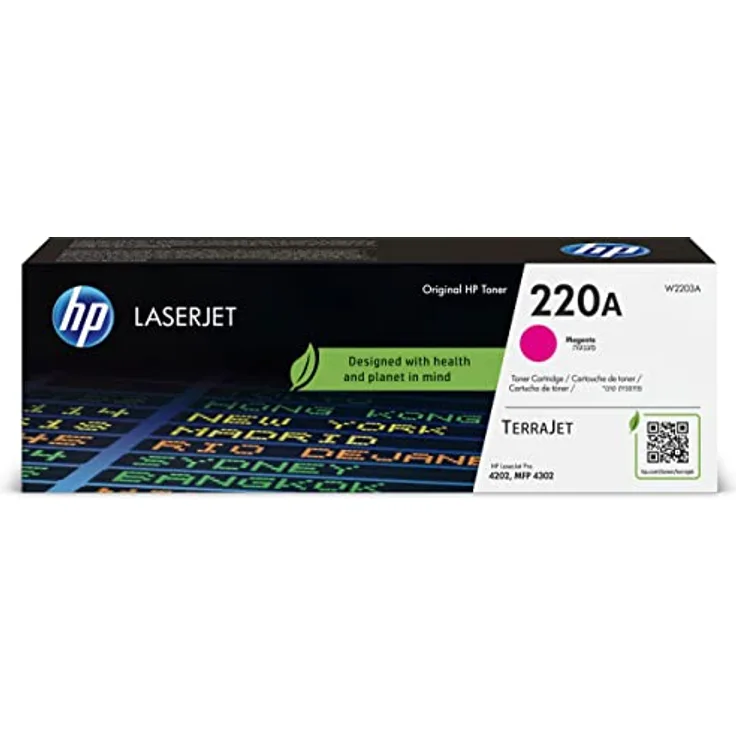 HP TerraJet Tonerkartusche 220A (M), Original-Toner mit hoher Druckqualität und geringem CO2-Fußabdruck, magenta