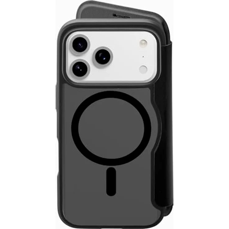 Cellularline Book Case Daily für Apple iPhone 17 Pro, transparente schwarze Handyhülle mit MagSafe-Kompatibilität und kratzfester Rückseite – Bild 3