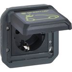 LEGRAND Plexo New Einsatz, Feuchtraum-AP-EV-Steckdose, 230V, 16A, IP55, Anthrazit