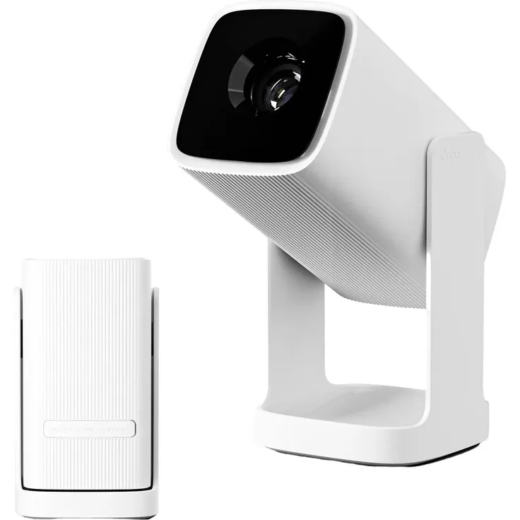 Wanbo Cube 1, HD Beamer mit 1280 x 720 Pixeln, 350 ANSI-Lumen Helligkeit, Android 11, WLAN, Alpine White