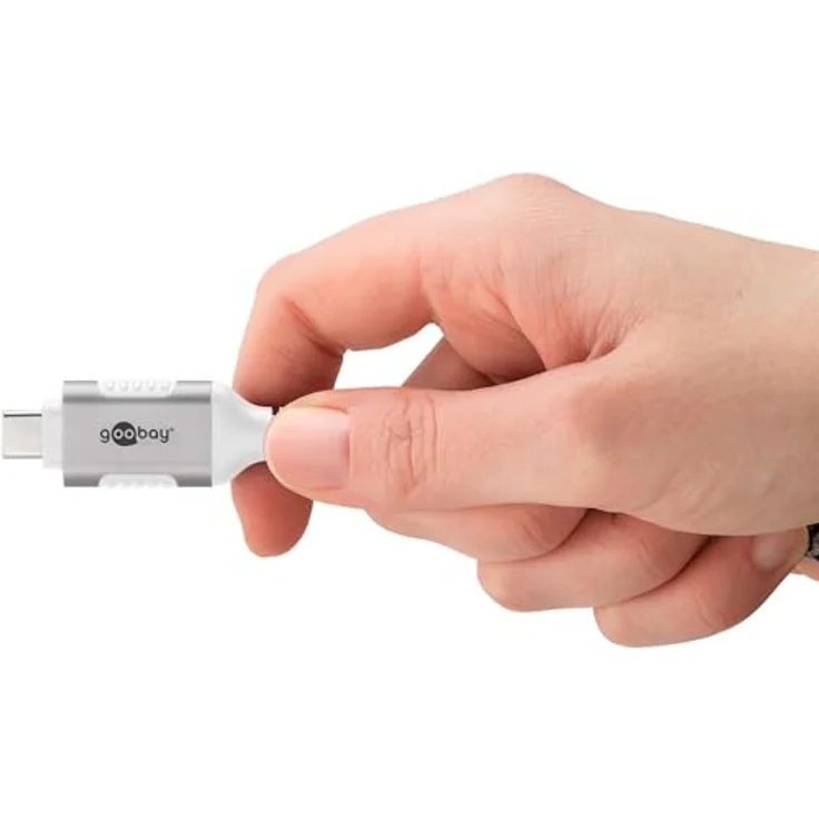 Goobay Ethernet-Kabel USB-C 3.1 auf RJ45 Slim, 10 m, CAT 6, weiße Baumwollummantelung, 1 Gbit/s Übertragungsrate – Bild 6