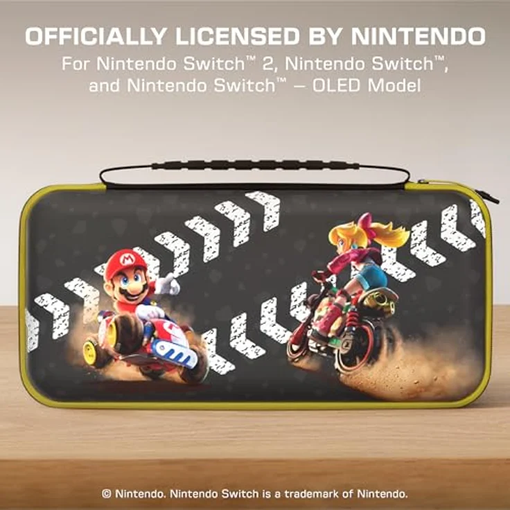 Turtle Beach PlayTrek Reiseetui - Mario Kart World für Nintendo Switch 2, im Dunkeln leuchtendes Design, mit gepolsterter Klappe und Platz für 12 Spielkarten – Bild 4