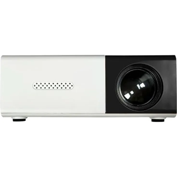 Denver PR-800B, Full HD Beamer mit 15 ANSI-Lumen, schwarz-weiß, kompakte Bauweise, manueller Fokus, maximale Projektionsfläche von 60 Zoll