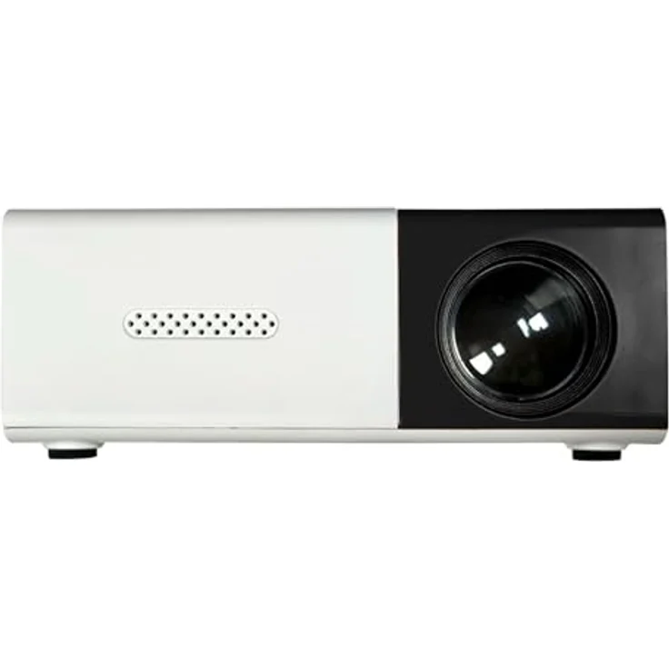 Denver PR-800B, Full HD Beamer mit 15 ANSI-Lumen, schwarz-weiß, kompakte Bauweise, manueller Fokus, maximale Projektionsfläche von 60 Zoll – Bild 1