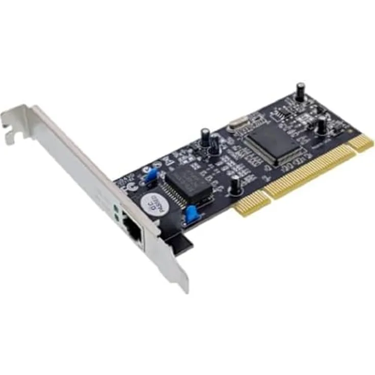 Longshine NEK PCI 1 GBit Netzwerkkarte, Ethernet-Lösung mit Glasfasertechnologie und Wake-On-Lan