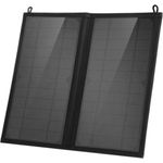 Avizar USB + USB-C 12W Solarladegerät (12 W, 14.80 Wh), Powerbank, Schwarz