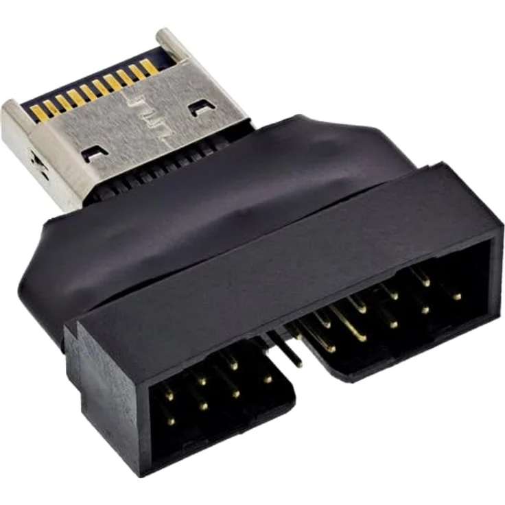 InLine USB 3.2 Typ-E Key-A Adapter zu USB 3.0 Header, 10 Gb/s, interne Mainboard-Erweiterung für USB-Verbindungen, 33446T – Bild 2