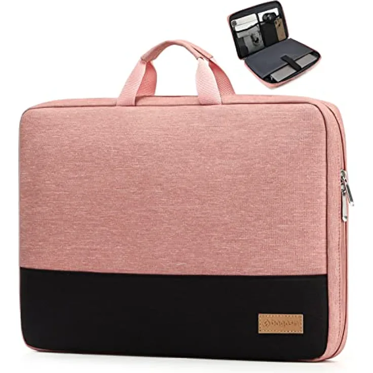 Bagasin Laptop Hülle Tasche, 15-16 Zoll Wasserdicht mit 4-lagigem Schutz, TSA Laptoptasche für MacBook, HP, Dell, Lenovo, Asus – Schwarz