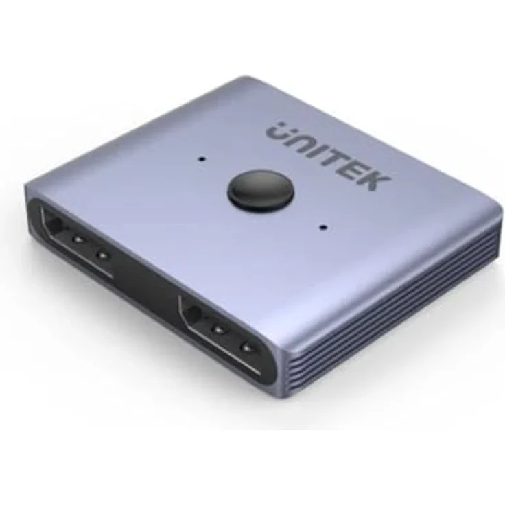 Unitek KVM Switch DP 1.4 8K 2-in-1, bidirektional mit USB Typ-A und USB-C, Schwarz – Bild 1
