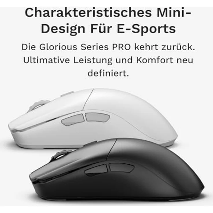 Glorious Series 2 PRO Wireless Gaming Maus, kabellose Gaming-Maus für Rechtshänder, 55 g leicht, 26.000 DPI, 80 Std. Batterielaufzeit, weiß – Bild 2