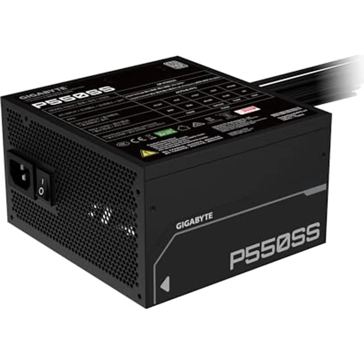 Gigabyte GP-P550SS, 550W PC Netzteil mit 80 PLUS SILVER Effizienz, aktiver PFC und 120mm FDB Lüfter, Schwarz – Bild 9