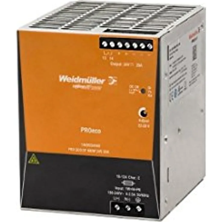 Weidmüller PROeco3 Schaltnetzgerät 480W, 24V, 20A, hohe Leistung, kompakte Bauform, mit Sicherheitsfunktionen