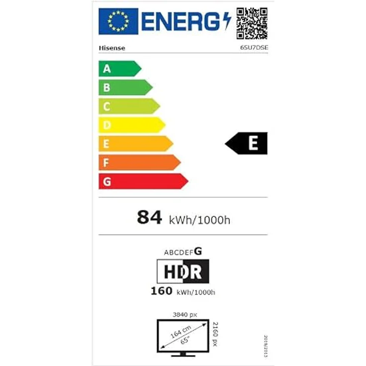 Hisense U7DSE 65'' ULED MiniLED Smart TV 4K, 165,1 cm (65"), 3840 x 2160 Pixel, WLAN, Schwarz – Bild 18