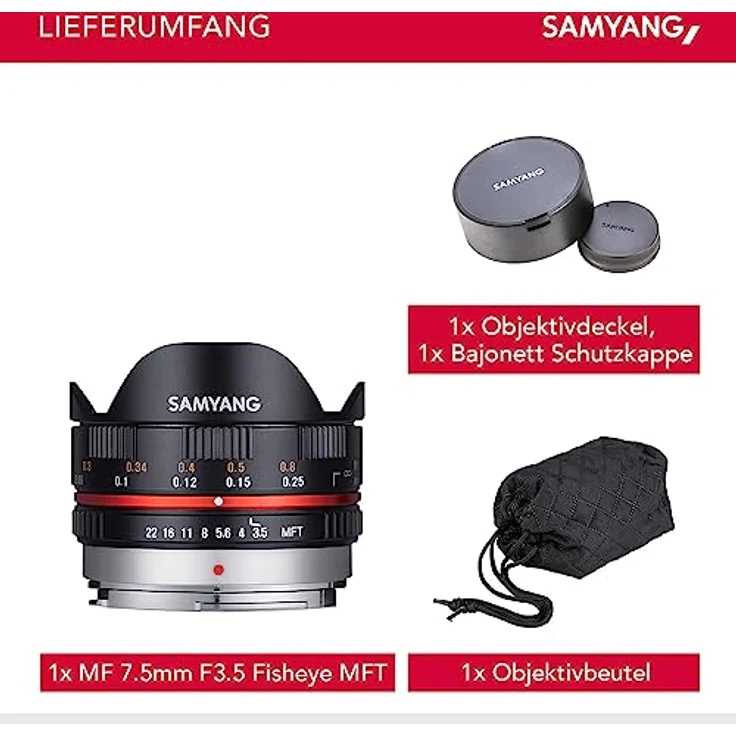 Samyang 7.5mm F3.5 UMC Fish-eye MFT für Micro Four Third, Schwarz  – Bild 6