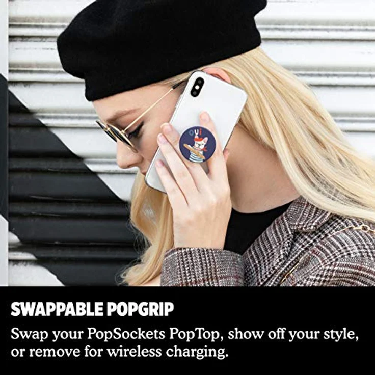 PopSockets PopGrip - Ausziehbarer Sockel und Griff für Smartphones und Tablets mit einem Austauschbarem Top - Frenchie – Bild 5