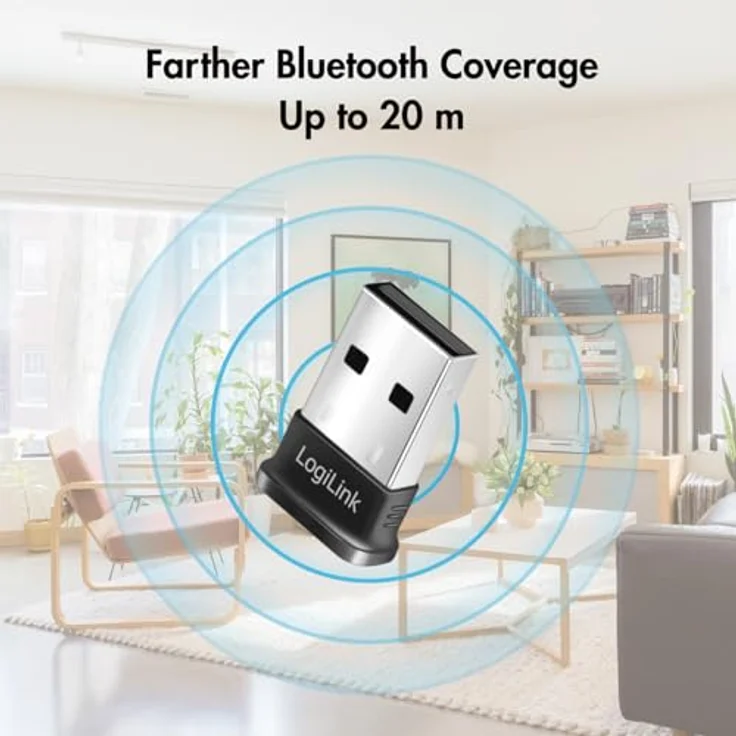 LogiLink Bluetooth 5.3 Dual-Mode (EDR+BLE) Adapter mit LED, bis zu 20m Reichweite – Bild 5