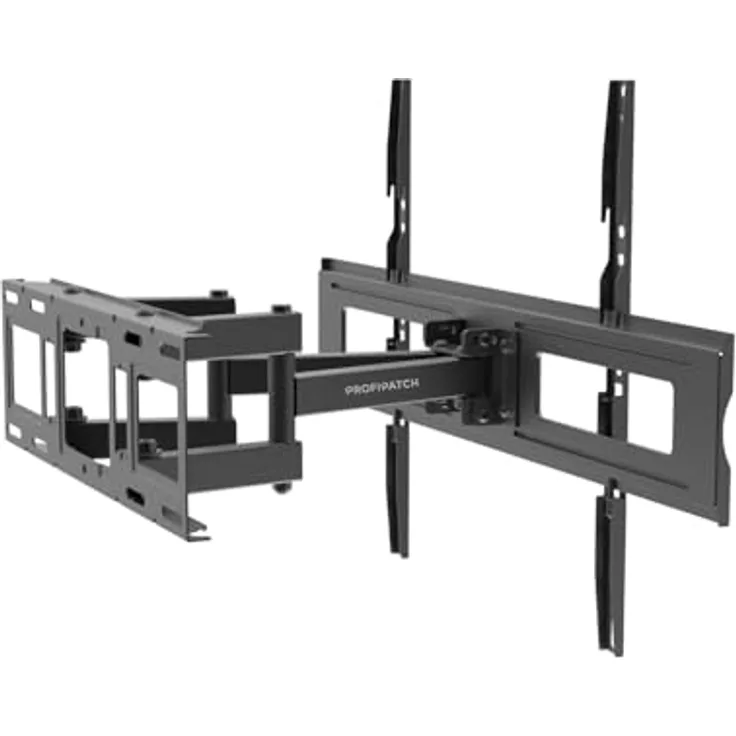 ProfiPatch TV Halterung 37-75 Zoll, schwenkbar & neigbar bis 45kg, mit integriertem Kabelmanagement, schwarz