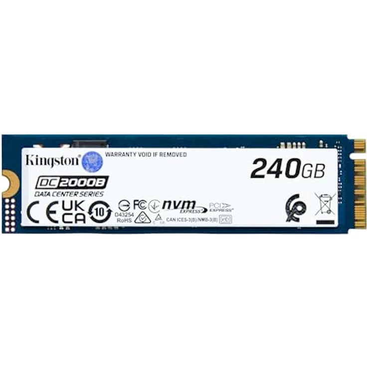Kingston Data Center DC2000B, PCIe 4.0 NVMe M.2 2280 SSD, 240GB Enterprise, ohne Heatsink, mit Stromausfallschutz – Bild 1