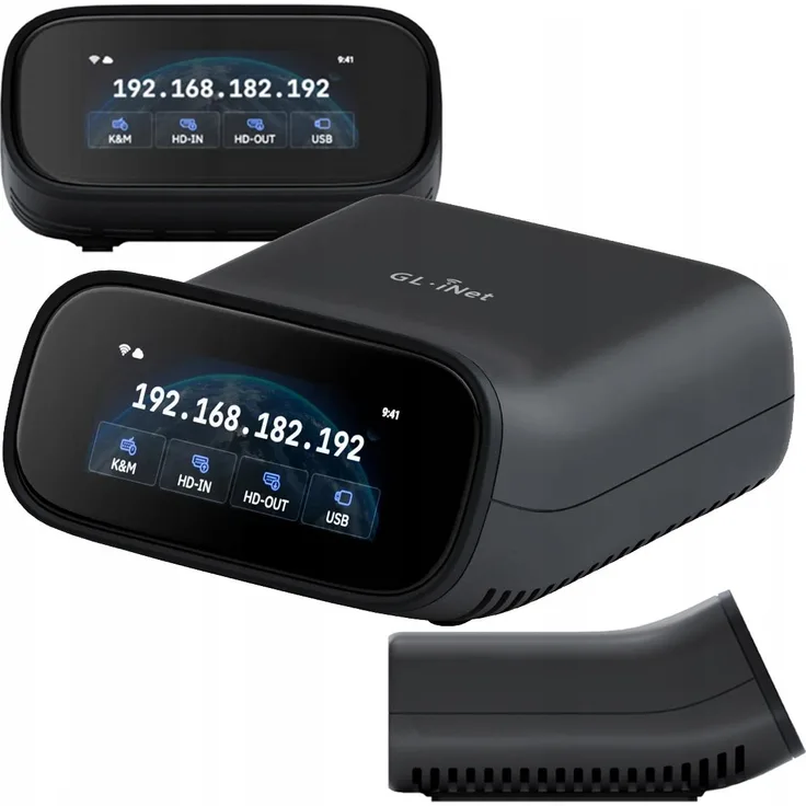 GL.iNet RM10 Comet Pro - Remote KVM over Wi-Fi, 4K HDMI, Wi-Fi 6, 32 GB eMMC, Touchscreen